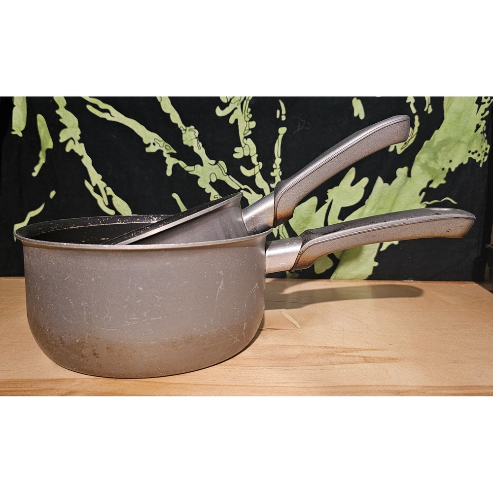 T-Fal Nonstick Saucepans Small Pot Kitchen Cooking Gray Silver Handle
